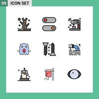 Stock Vector Icon Pack of 9 Line Signs and Symbols for self tapping screw iot construction alien Editable Vector Design Elements