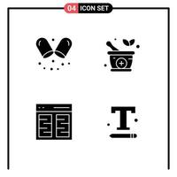 Universal Icon Symbols Group of Modern Solid Glyphs of healthcare interface herbal columns font Editable Vector Design Elements