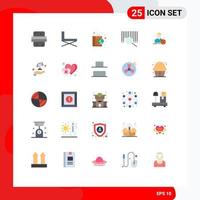 Modern Set of 25 Flat Colors and symbols such as man product rest barcode nature Editable Vector Design Elements