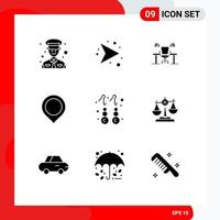 9 Creative Icons Modern Signs and Symbols of mark map business location office Editable Vector Design Elements