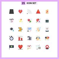 25 Thematic Vector Flat Colors and Editable Symbols of female logistic wedding warning alert Editable Vector Design Elements