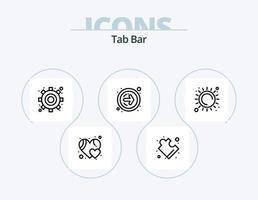 Tab Bar Line Icon Pack 5 Icon Design. toggle switch. off. on. design element. new vector