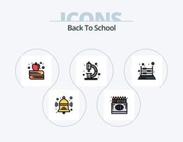 Back To School Line Filled Icon Pack 5 Icon Design. . exam paper. paper. education. school vector