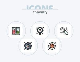 Chemistry Line Filled Icon Pack 5 Icon Design. newyear. new. newyear. chinese. chinese vector