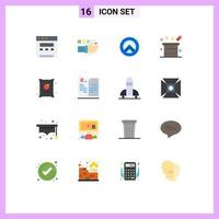 16 iconos creativos signos y símbolos modernos de agricultura de manzana sombrero de mago de seguridad paquete editable mágico de elementos creativos de diseño de vectores