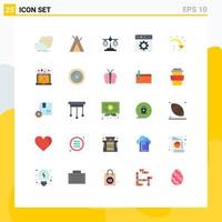 Universal Icon Symbols Group of 25 Modern Flat Colors of right arrow refresh balance preferences app Editable Vector Design Elements