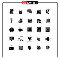 25 Creative Icons Modern Signs and Symbols of phone checked monitor call hardware Editable Vector Design Elements