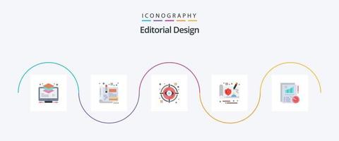 paquete de iconos de 5 planos de diseño editorial que incluye gdpr. controlador. bosquejo. vista. mirar vector