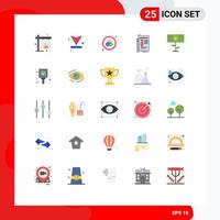 Set of 25 Vector Flat Colors on Grid for dollar newsletter color news gazette Editable Vector Design Elements