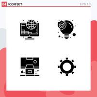 Universal Icon Symbols Group of Modern Solid Glyphs of investment center coins seo solution panel Editable Vector Design Elements