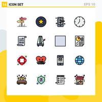 Set of 16 Modern UI Icons Symbols Signs for gdpr consent phone multimedia media Editable Creative Vector Design Elements