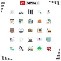 25 Universal Flat Colors Set for Web and Mobile Applications home construction document search look Editable Vector Design Elements