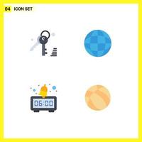 4 Thematic Vector Flat Icons and Editable Symbols of gdpr morning achievement wreath basketball Editable Vector Design Elements