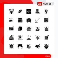 25 iconos creativos signos y símbolos modernos de la interfaz deportiva europea brexit flecha elementos de diseño vectorial editables vector