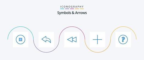 Symbols and Arrows Blue 5 Icon Pack Including . plus. vector