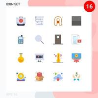 16 Universal Flat Color Signs Symbols of toy baby photo layout travel Editable Pack of Creative Vector Design Elements