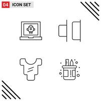 Universal Icon Symbols Group of 4 Modern Filledline Flat Colors of app clothes rocket right holder Editable Vector Design Elements