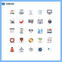 Group of 25 Modern Flat Colors Set for report document monitor data child Editable Vector Design Elements