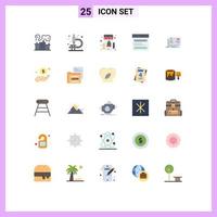 Modern Set of 25 Flat Colors and symbols such as user user shop interface header Editable Vector Design Elements