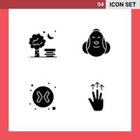 User Interface Pack of 4 Basic Solid Glyphs of bench happy spring chicken change arrows Editable Vector Design Elements