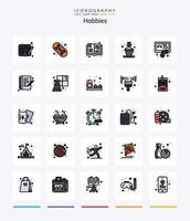 Creative Hobbies 25 Line FIlled icon pack  Such As hobbies. hobby. hobbies. hobbies. hobby vector