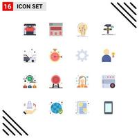 Universal Icon Symbols Group of 16 Modern Flat Colors of crash tools human tool design Editable Pack of Creative Vector Design Elements