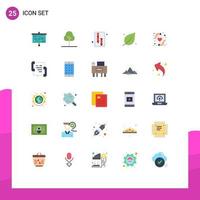 25 iconos creativos signos y símbolos modernos de la protección del corazón junta de seguros de salud hoja de primavera elementos de diseño vectorial editables vector