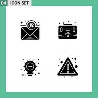 Stock Vector Icon Pack of Line Signs and Symbols for email light aid medical alert Editable Vector Design Elements