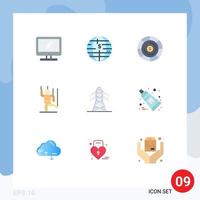 9 Creative Icons Modern Signs and Symbols of electrical manipulate decentralized human command Editable Vector Design Elements