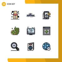 9 Creative Icons Modern Signs and Symbols of monitor money tree ireland user Editable Vector Design Elements