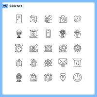 Pictogram Set of 25 Simple Lines of health care studio down photo whistle Editable Vector Design Elements