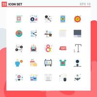 25 Universal Flat Colors Set for Web and Mobile Applications percent mobile application human mobile sound Editable Vector Design Elements