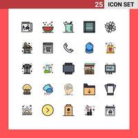 25 Creative Icons Modern Signs and Symbols of atom crate meal box biology Editable Vector Design Elements