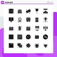 User Interface Pack of 25 Basic Solid Glyphs of logistic cargo pharmacy plain insignia Editable Vector Design Elements