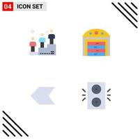 Universal Icon Symbols Group of 4 Modern Flat Icons of leaderboard left man house holiday Editable Vector Design Elements