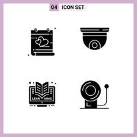 Mobile Interface Solid Glyph Set of Pictograms of calendar online valentines roof learning Editable Vector Design Elements