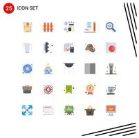 paquete de iconos de vectores de stock de 25 signos y símbolos de línea para el diseño de bloc de notas, cuaderno de drogas, jotter, elementos de diseño de vectores editables