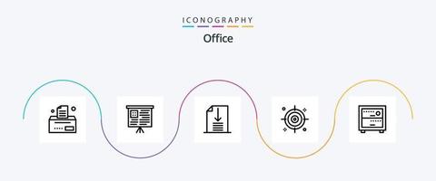Office Line 5 Icon Pack Including . business. office vector