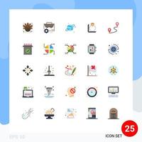 25 iconos creativos, signos y símbolos modernos de la fabricación de cajas de pines, anillos de regalo, elementos de diseño vectorial editables vector