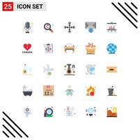 Stock Vector Icon Pack of 25 Line Signs and Symbols for heart screen snowflake projector receive Editable Vector Design Elements