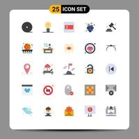 Universal Icon Symbols Group of 25 Modern Flat Colors of vote law layout politics vine Editable Vector Design Elements