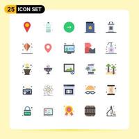 Set of 25 Modern UI Icons Symbols Signs for desk magic book forward magic halloween Editable Vector Design Elements