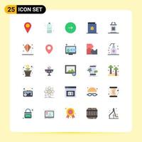 Set of 25 Modern UI Icons Symbols Signs for desk magic book forward magic halloween Editable Vector Design Elements