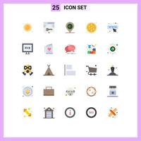 Set of 25 Vector Flat Colors on Grid for aspect ratio web location seo sauna Editable Vector Design Elements