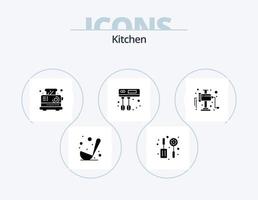 paquete de iconos de glifos de cocina 5 diseño de iconos. . manual. eléctrico. amoladora. cocina vector