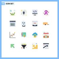 16 Creative Icons Modern Signs and Symbols of text web monitor page ribbon Editable Pack of Creative Vector Design Elements