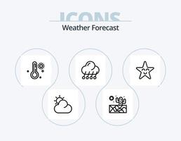 Weather Line Icon Pack 5 Icon Design. . temperature. weather. sun. wind vector