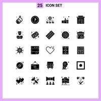 25 Creative Icons Modern Signs and Symbols of commercial solution database like finger Editable Vector Design Elements