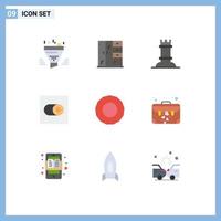 9 Universal Flat Colors Set for Web and Mobile Applications brief bonus chess action switch Editable Vector Design Elements