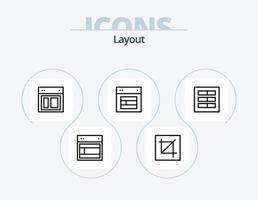 Layout Line Icon Pack 5 Icon Design. cancel. popup. design. links. grid vector